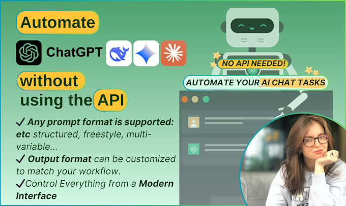 I will automate chatgpt workflows without using the API